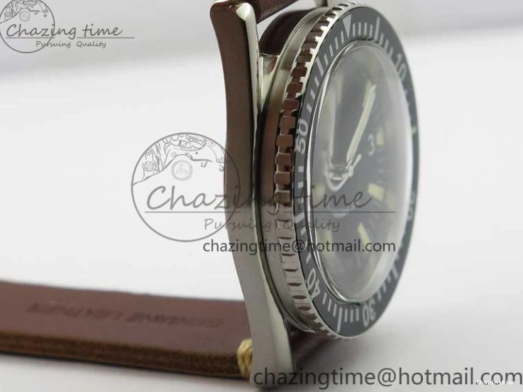 0117 Vintage Seamaster 300 No Date SS B12 Black Dial On Brown Leather Strap A2836 (Free Nylon Strap) Comfortable 7912